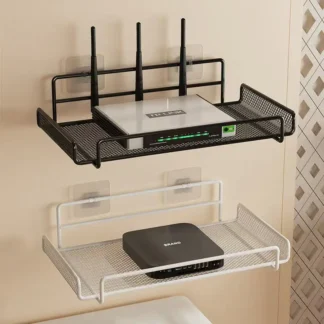 Ripiano da Parete in Acciaio Inox per Router WiFi e Accessori