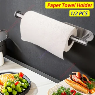 Portarotolo da Cucina e Bagno in Acciaio Inox