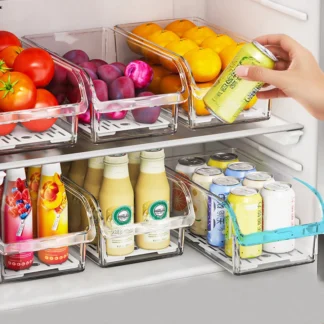 Contenitore Organizzatore Trasparente per Frigorifero e Dispensa