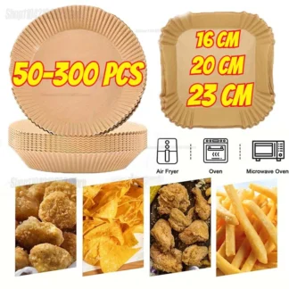 Fogli di Carta Antiaderente per Friggitrice ad Aria – Usa e Getta (Set Multiplo)