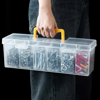 Scatola Organizzatrice Portatile per Utensili e Minuterie – Giallo