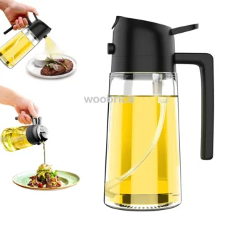 Nebulizzatore e Dispensatore per Olio 2 in 1 (500ml) per Friggitrice ad Aria e Cucina